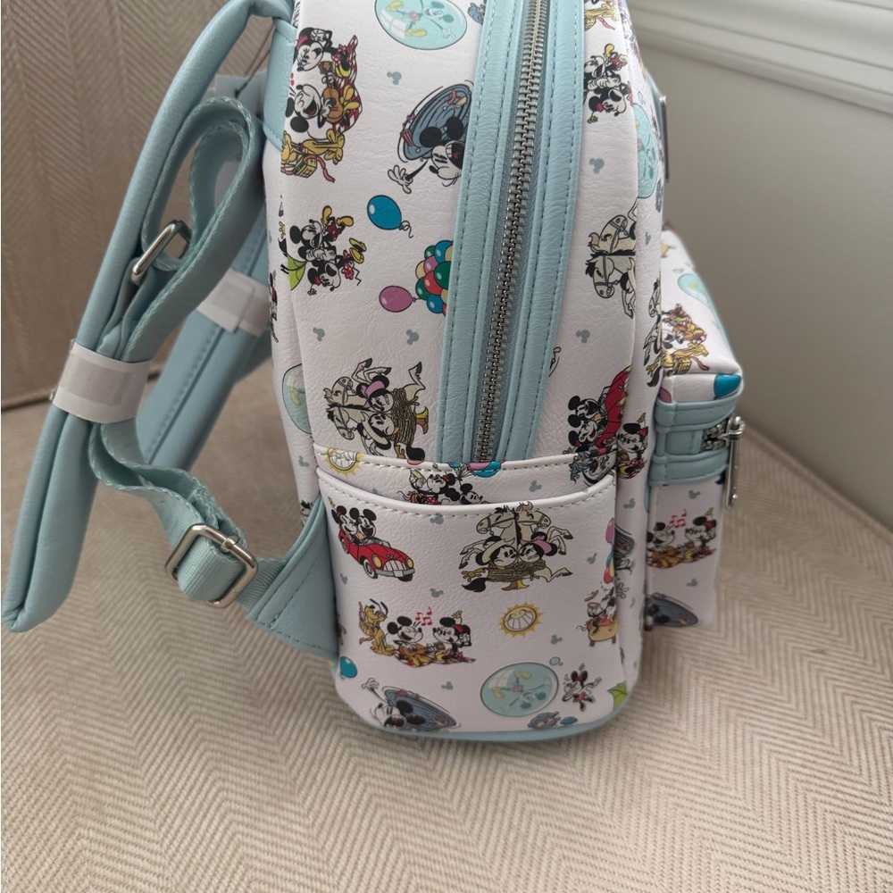 NWT DISNEY LOUNGEFLY Mickey & Minnie’s Runaway Railway Mini Backpack - Picture 3 of 8